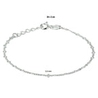 Fußkettchen 2,3 mm 24 + 2 cm Silber rhodiniert
