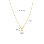 collier letter 40 - 42 - 44 cm 14K geelgoud