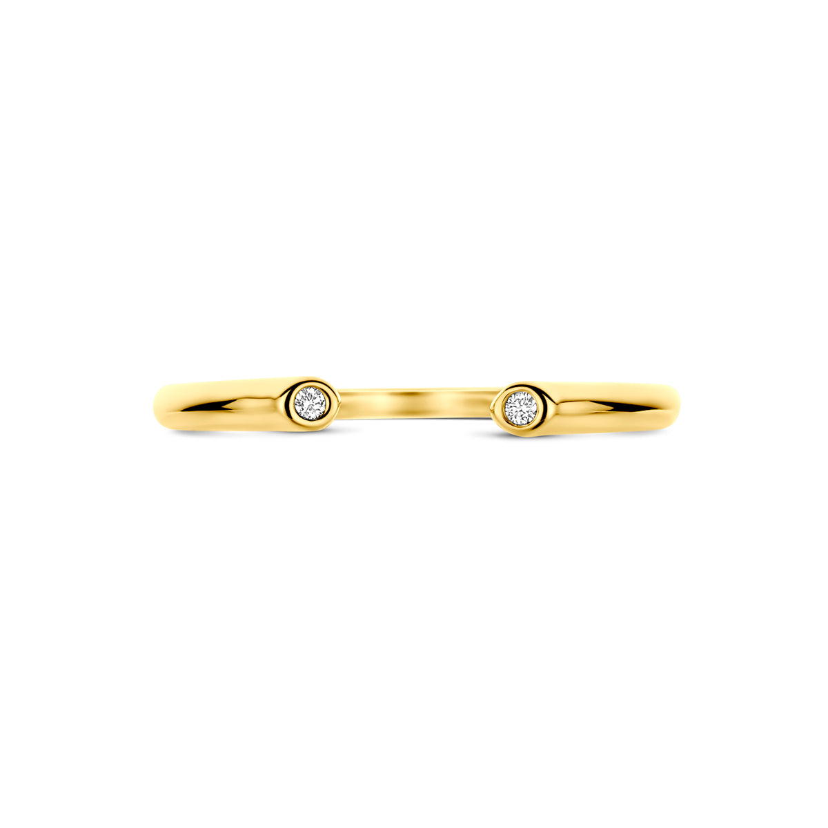 ring diamant 0.01ct 14K geelgoud