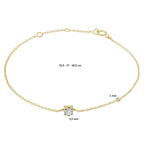 Armband Zirkonia 15,5 - 17 - 18,5 cm 14K Gelbgold