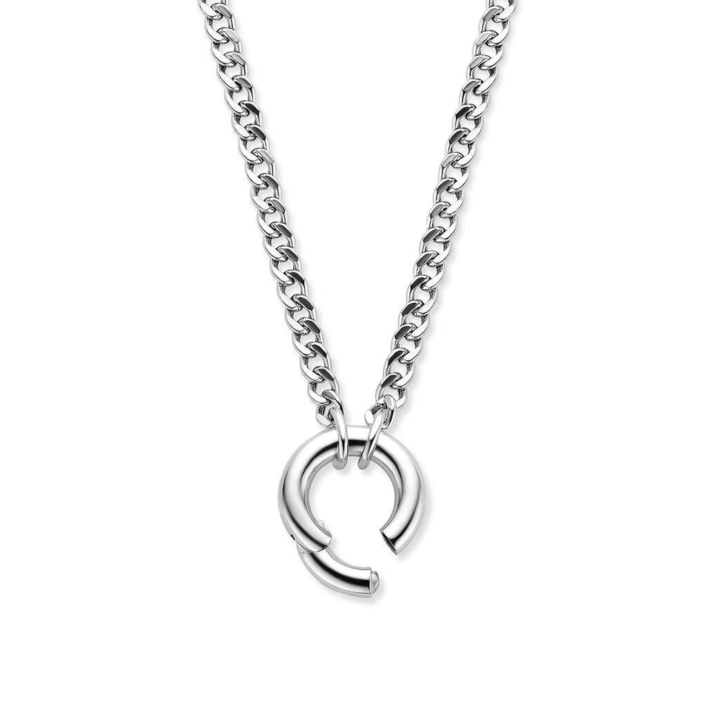 Gliederkette mit Verbinder 46 cm rhodiniertes Silber