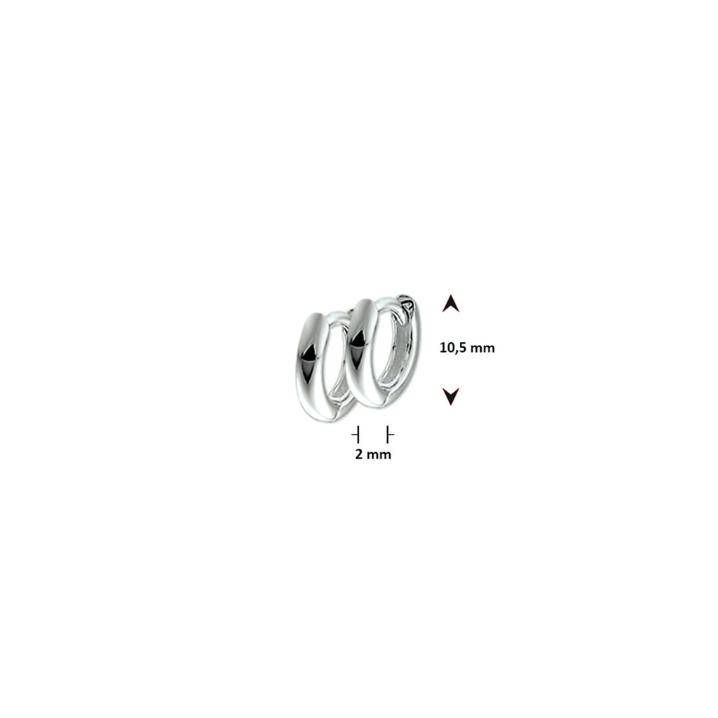 Ohrhänger2 mm halbrund silberweiß