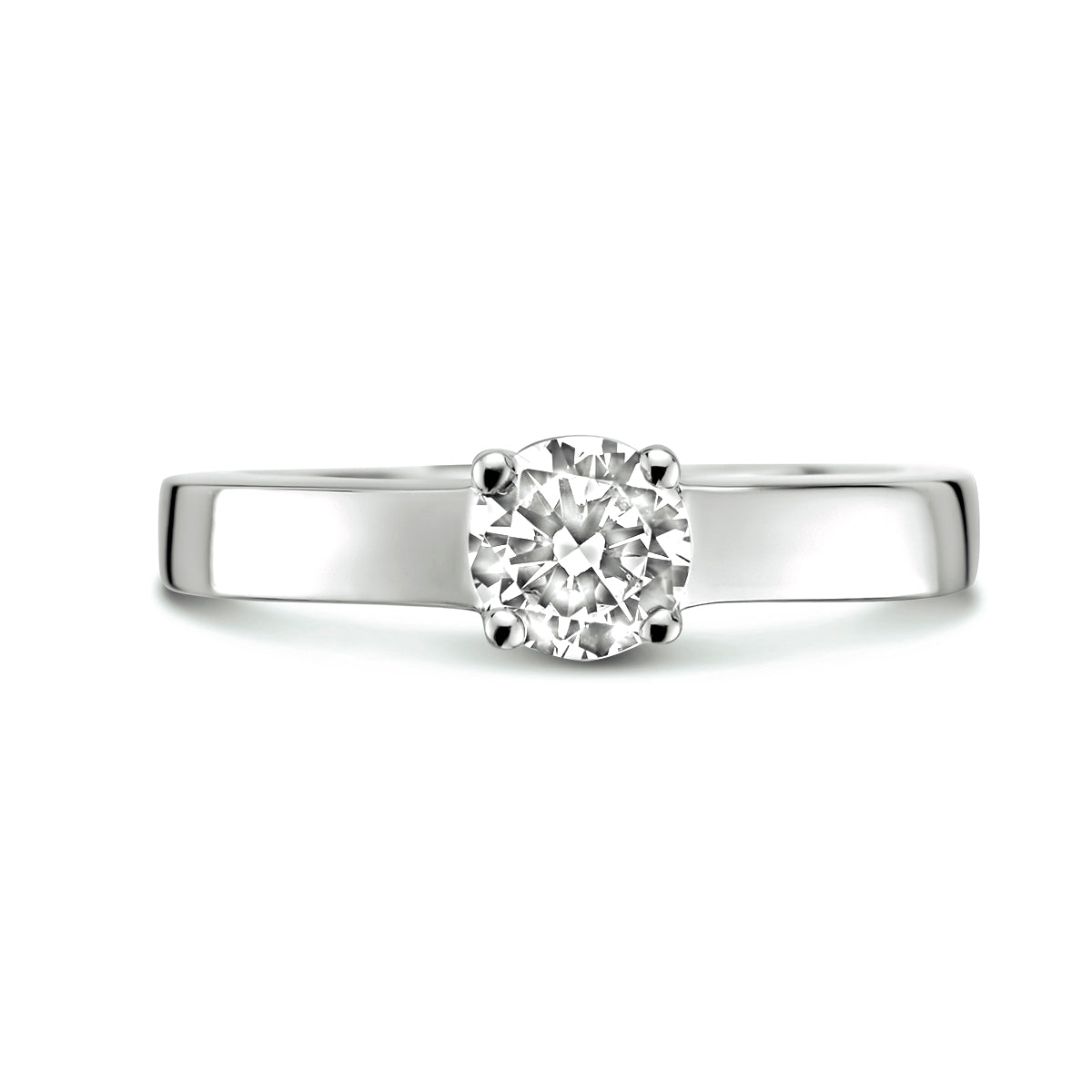 ring zirkonia zilver gerhodineerd