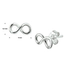 Ohrstecker Infinity Silber rhodiniert
