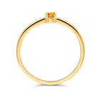 Ring mit Geburtsstein Citrin November 14K Gelbgold