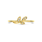 ring diamant 0.03ct h si 14K geelgoud