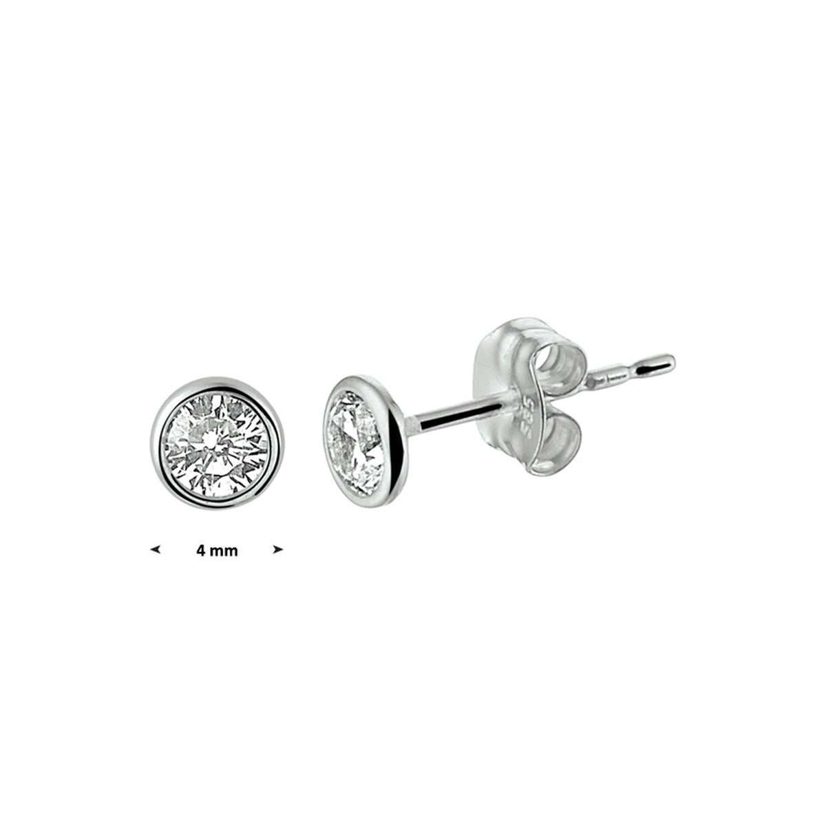 Ohrstecker Zirkonia 14K Weißgold