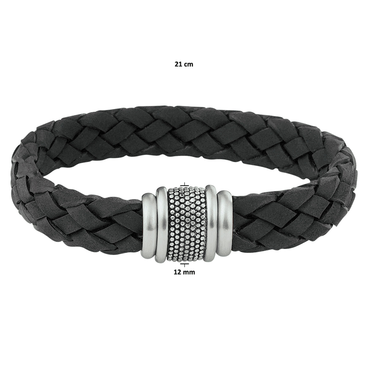 armband leer edelstaal