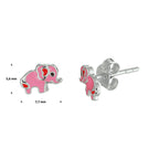 Ohrstecker Elefant Silber rhodiniert