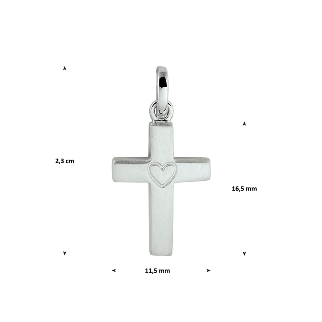 hanger kruis zilver gerhodineerd
