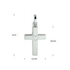 hanger kruis zilver gerhodineerd