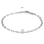 Fußkettchen Anker 2,8 mm 24 cm Silber rhodiniert