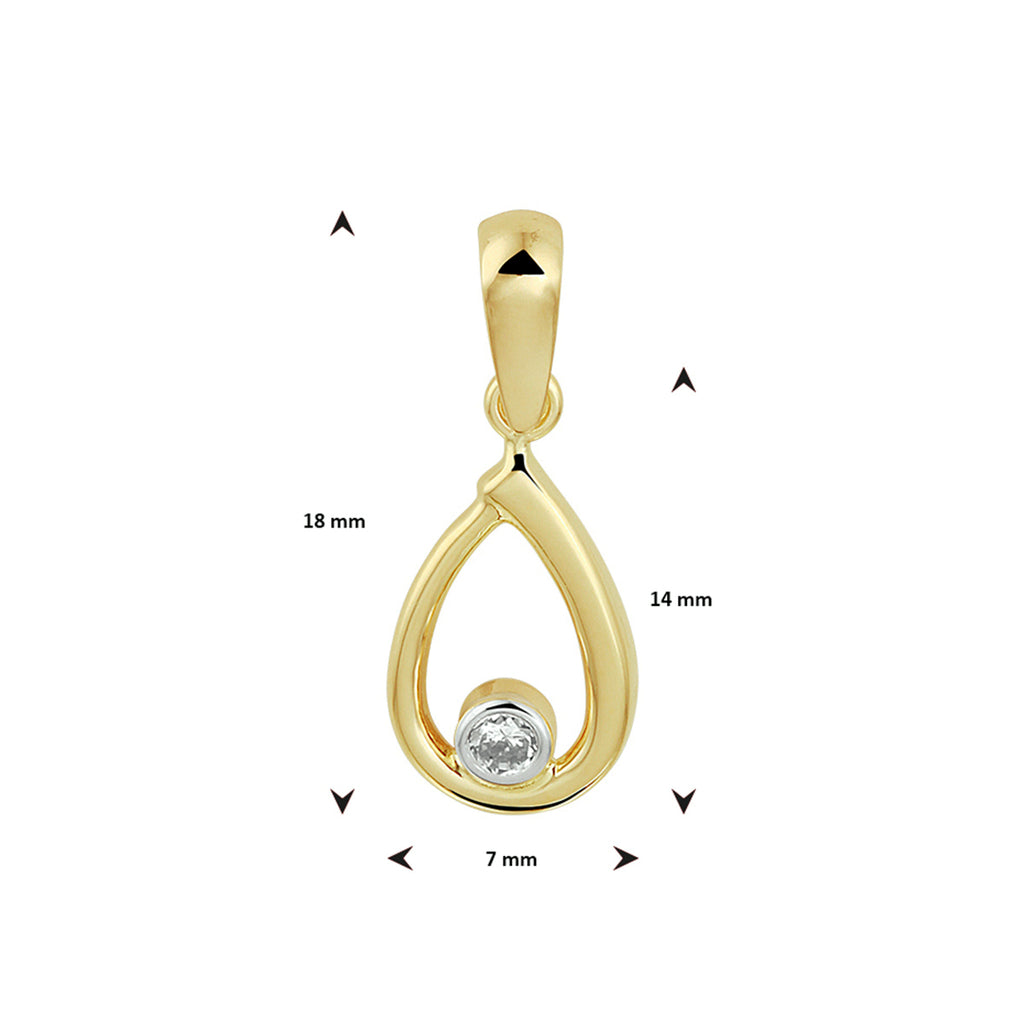 Anhänger Zirkonia 14K Gelbgold