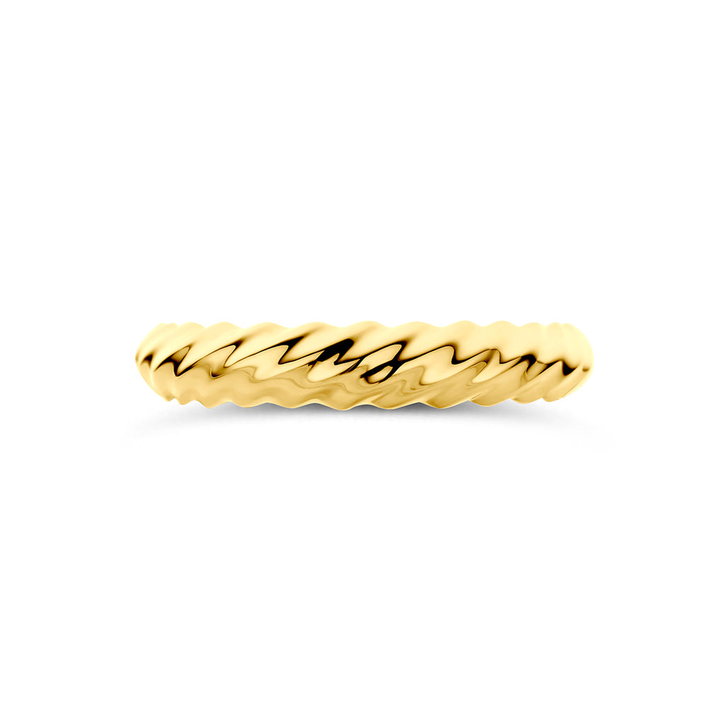 9k ring gedraaid 9K geel - gedraaid