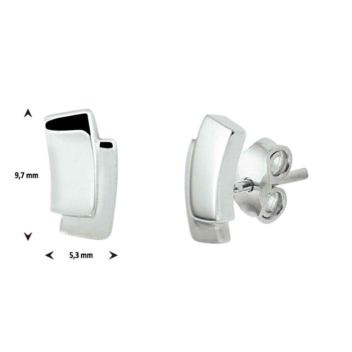 Ohrstecker Silber rhodiniert