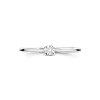Ring Laborgezüchteter Diamant 0,10ct H SI 14K Weißgold