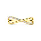 ring zirkonia 14K geelgoud