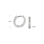 klapoorringen diamant 0.10ct (2x0.05ct) g si 14K witgoud