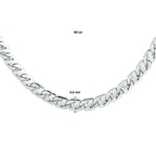 collier gourmette 6,6 mm zilver gerhodineerd
