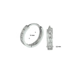klapoorringen zirkonia 14K witgoud