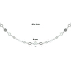 Halskette 4,0 mm 40 + 4 cm Silber rhodiniert