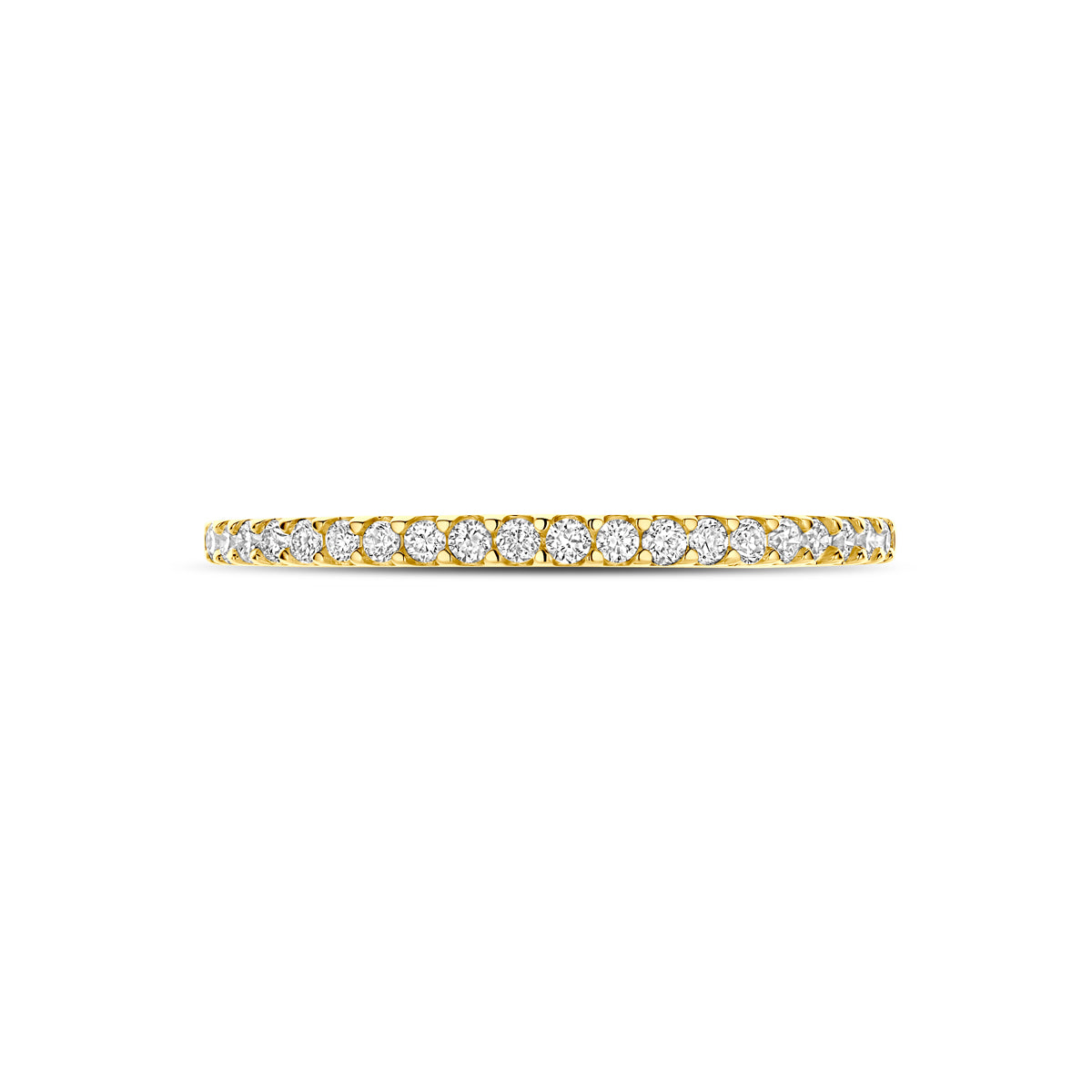 ring lab grown diamant 0.15ct h si 14K geelgoud