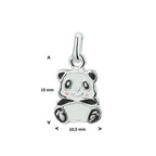 Anhänger Panda Emaille Silber weiß