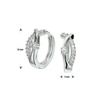 klapoorringen zirkonia zilver gerhodineerd