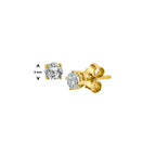Ohrstecker Zirkonia 14K Gelbgold