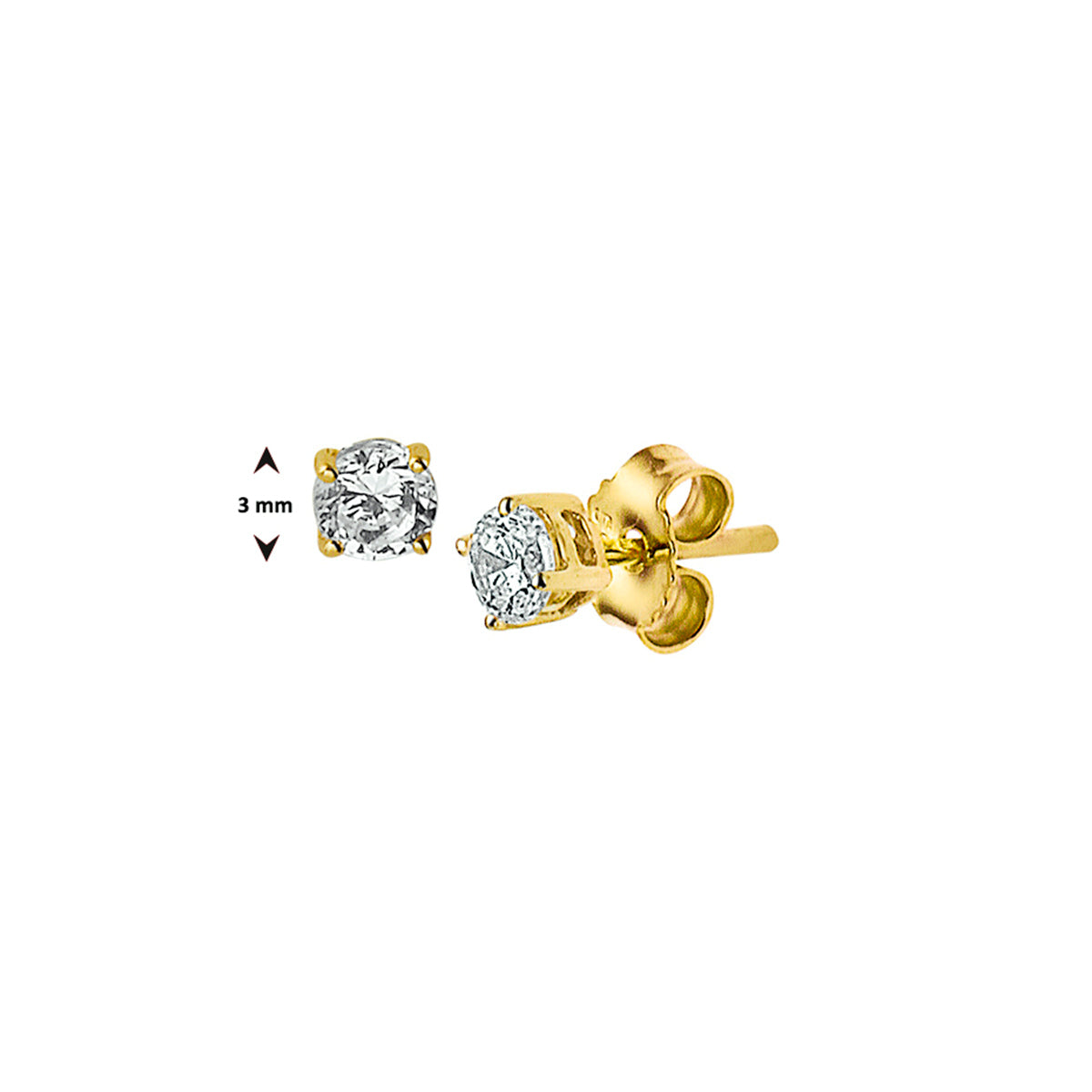Ohrstecker Zirkonia 14K Gelbgold