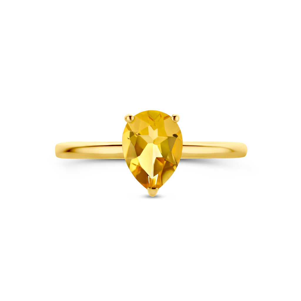 ring citrien 14K geelgoud
