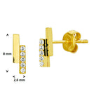 Ohrstecker Zirkonia 14K Gelbgold