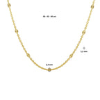 collier 1,5 mm 40 - 42 - 44 cm 14K geelgoud