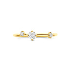ring lab grown diamant 0.25ct h si 14K geelgoud