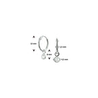 oorhangers zirkonia zilver gerhodineerd
