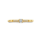 ring diamant 0.10ct h si 14K geelgoud