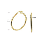 Ohrringe runde Röhre 2,5 mm Silgold (gelb mit Silberkern)