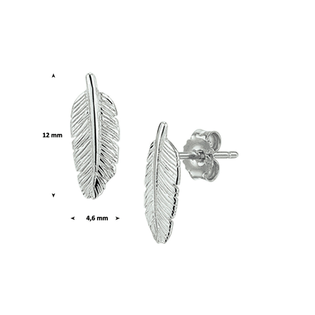 Ohrstecker Federsilber rhodiniert