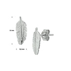 Ohrstecker Federsilber rhodiniert