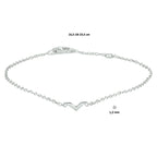 Armband v 16,5 - 18 - 19,5 cm Silber rhodiniert