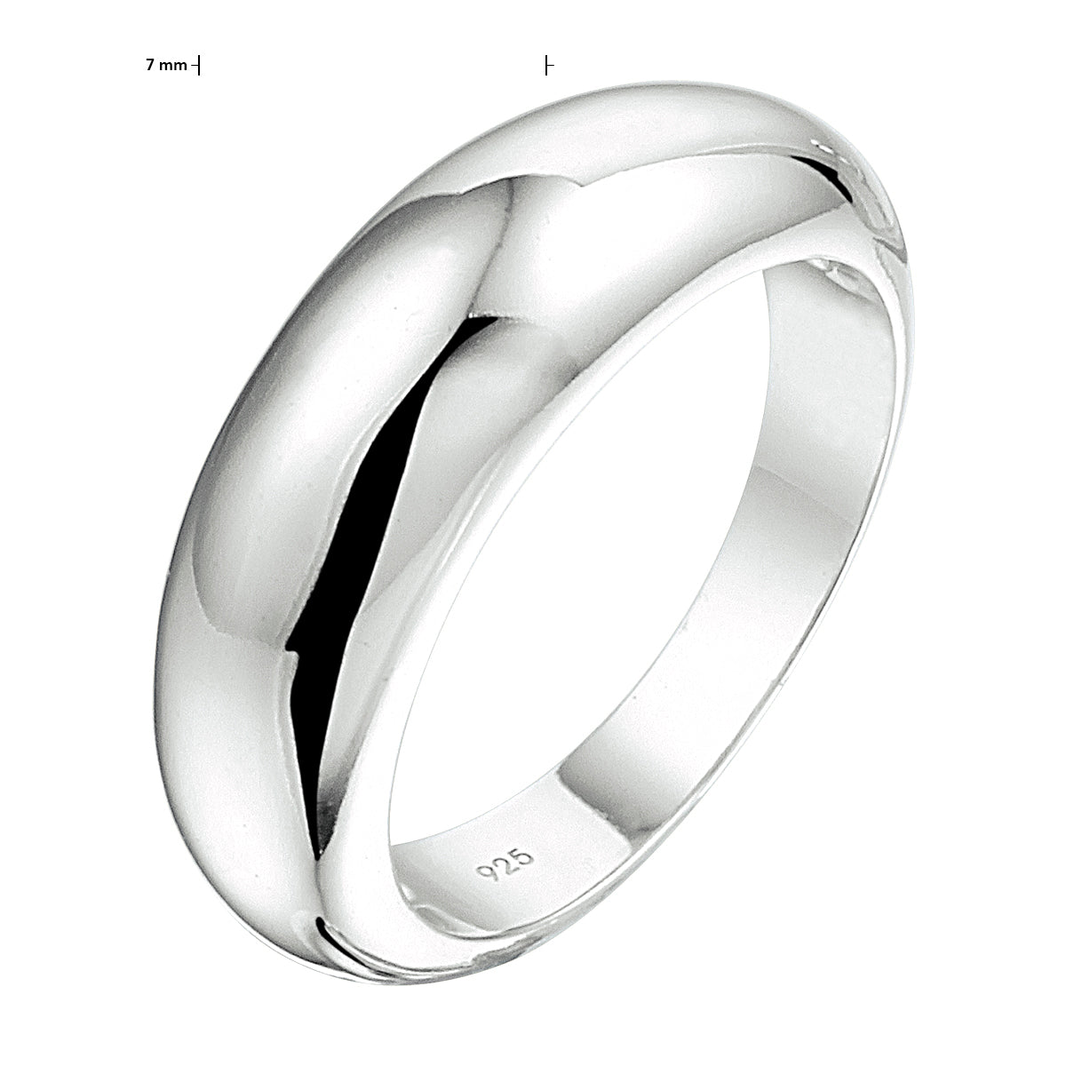 ring balloon zilver gerhodineerd