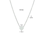Halskette Herz 41 + 5 cm Silber rhodiniert
