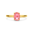 ring roze toermalijn 14K geelgoud