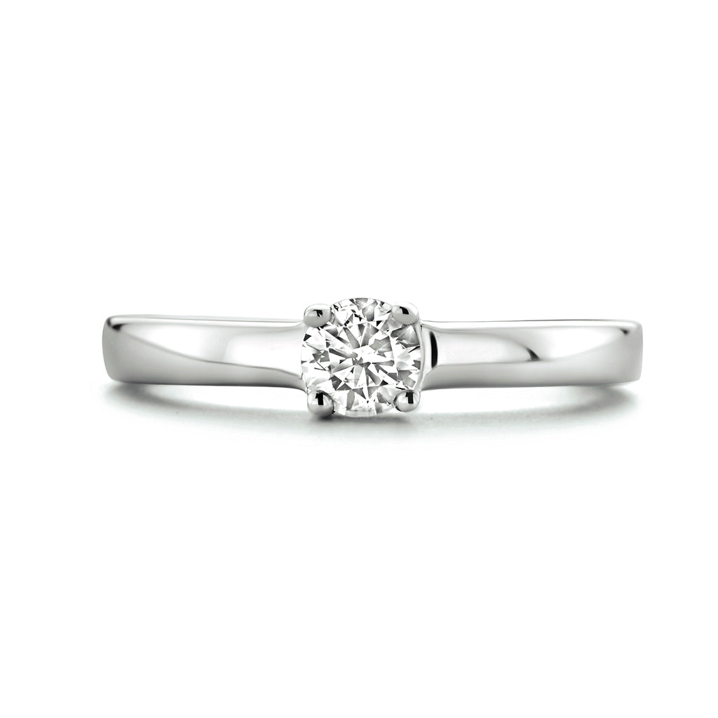 ring zirkonia zilver gerhodineerd