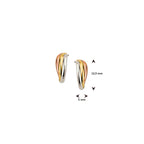 stekeroorringen tricolor 14K tricolor goud