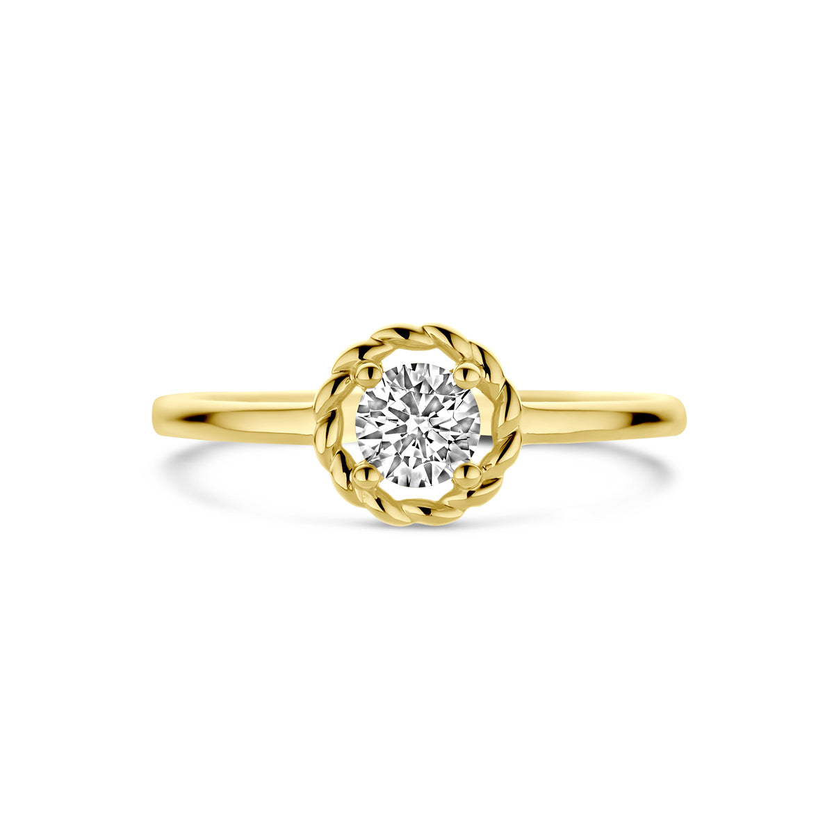 Ring Zirkonia 14K Gelbgold