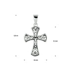 Anhänger Oxi-Kreuz Silber oxidiert
