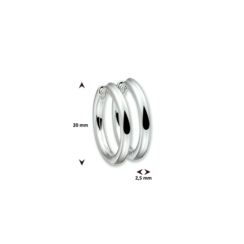Ohrhänger 2,5 mm rund silberweiß
