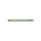 ring met geboortesteen blauw topaas december 14K geelgoud