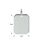 Gravuranhänger Diamant Silber Weiß